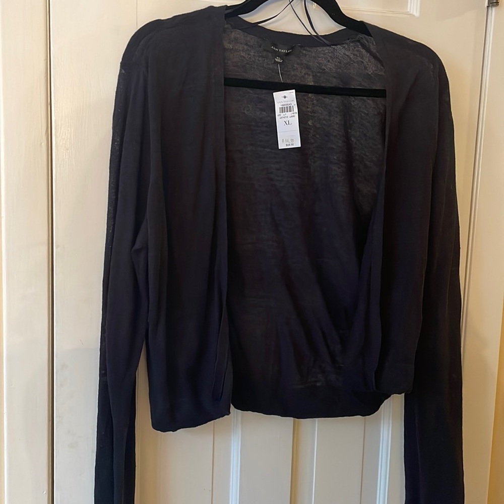 Ann taylor navy open sweater